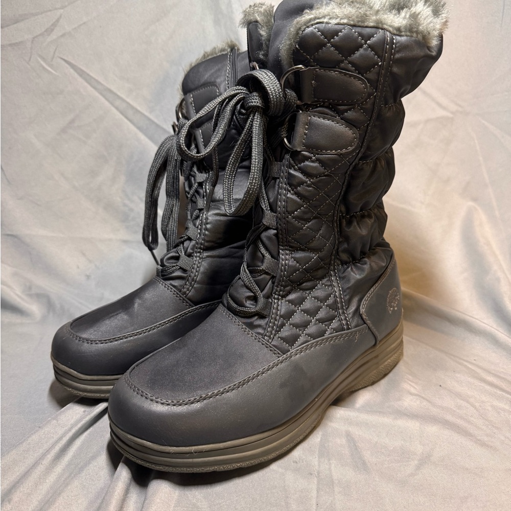 Totes sz 8m Quilted Black Winter Boots 2-9